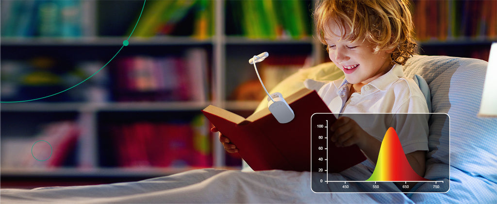 USB Rechargeable Dimmable Book Light with 3 Color Modes