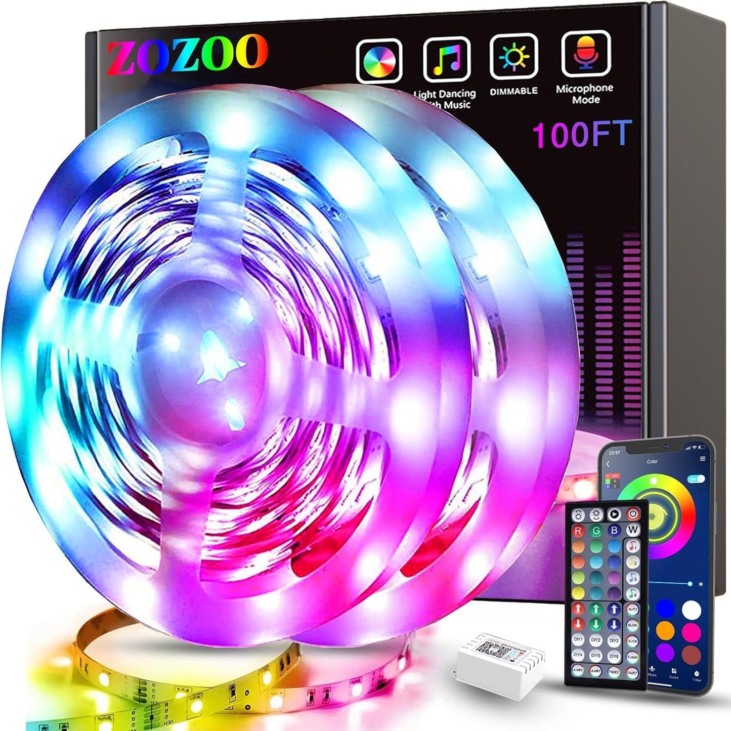 Smart RGB Led Strip Lights with 44-Key Remote