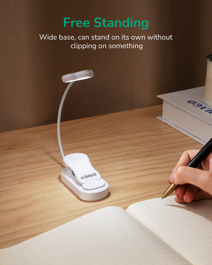 USB Rechargeable Dimmable Book Light with 3 Color Modes