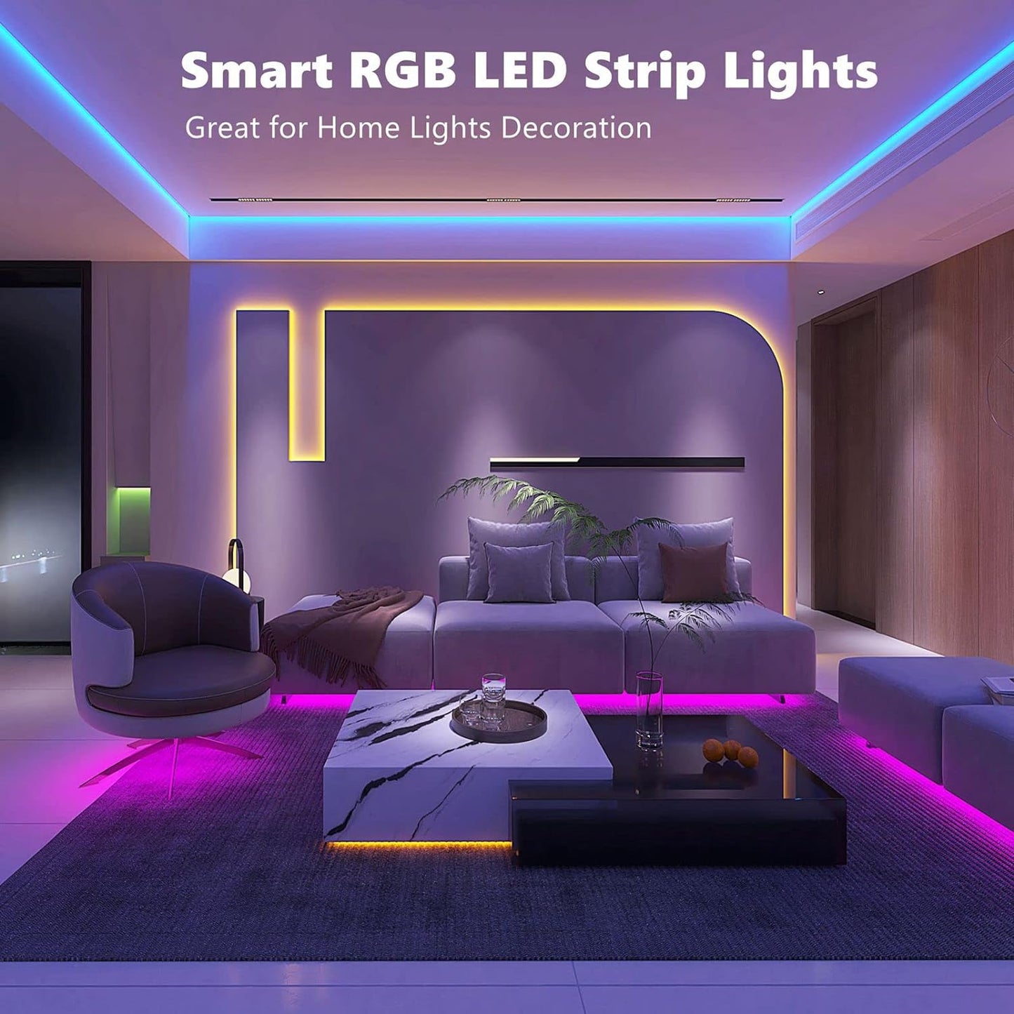 Smart RGB Led Strip Lights with 44-Key Remote