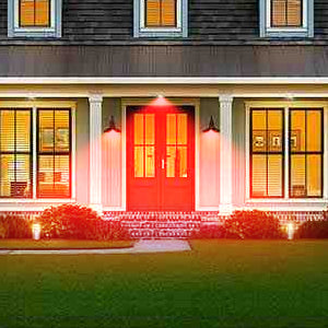 18W Non-dimmable Red Flood Light Bulb (2 Pack)-HLBP38D-ND