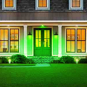 18W Dimmable Green Flood Light Bulbs (2 Pack)-HLBP38E