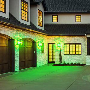 18W Dimmable Green Flood Light Bulbs (2 Pack)-HLBP38E