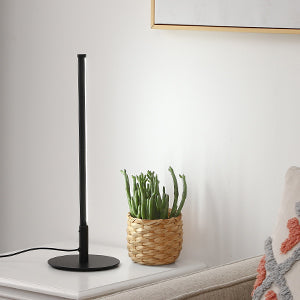 Black 6W Table Lamp with 3 Colour Temperature & Touch Controller, 1 Pack-HLTL02K