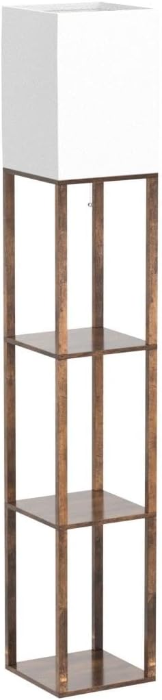 Floor Lamp with Shelves | Modern | Adjustable Color Temp | 8W Bulb