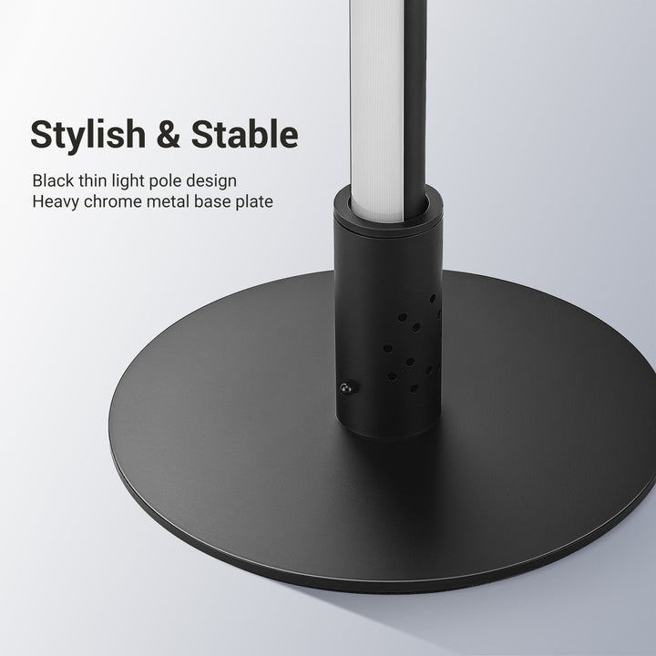 Black RGBW, Mood Lighing, Smart WiFi Dimmable Floor Lamp with App & Remote Control, 1 Pack-HFLK02W