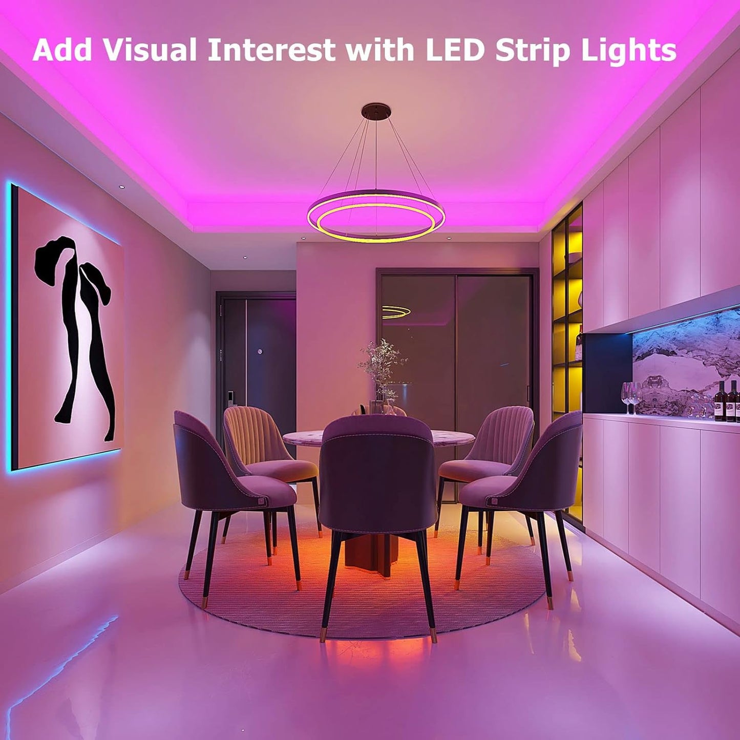 Smart RGB Led Strip Lights with 44-Key Remote