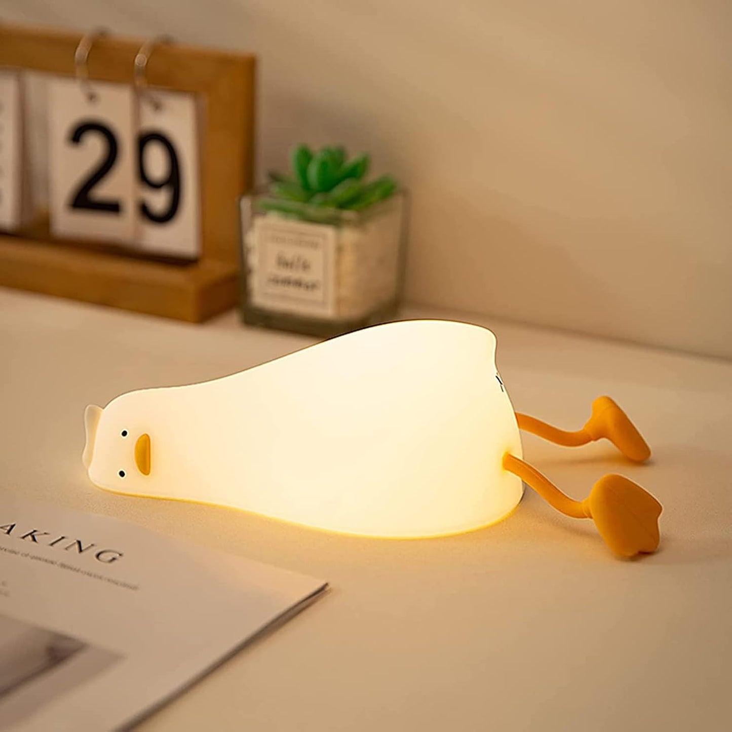 LED Duck Night Light | 3 Level Dimmable | Rechargeable | Cute Design