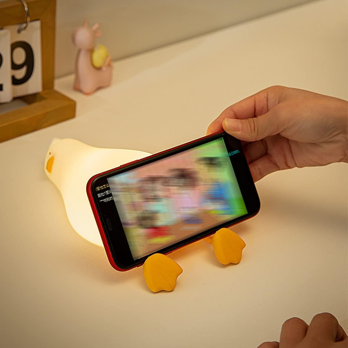 LED Duck Night Light | 3 Level Dimmable | Rechargeable | Cute Design