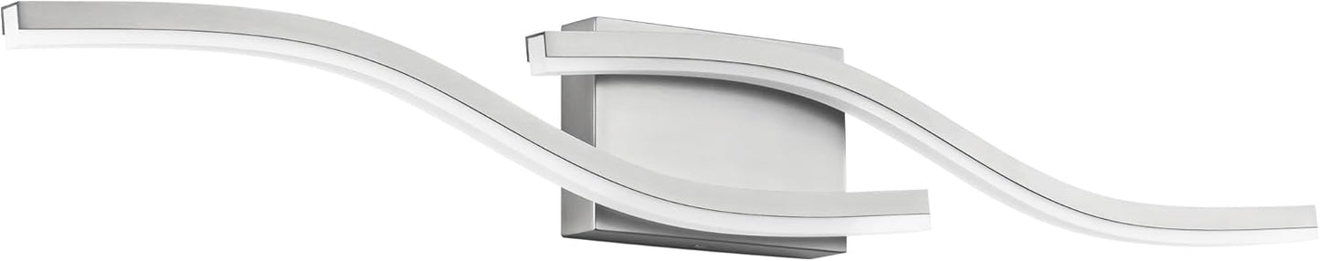 32in Dimmable LED Bathroom Vanity Light - Modern, Brushed Nickel