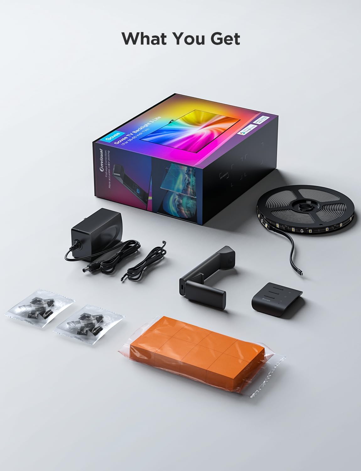 Govee TV Backlight 3 Lite - RGBICW Wi-Fi LED Strip Lights with Camera