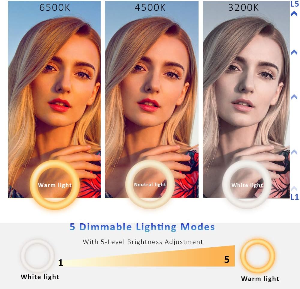 Video Conference Lighting Kit - Ring Light for Monitor Clip On