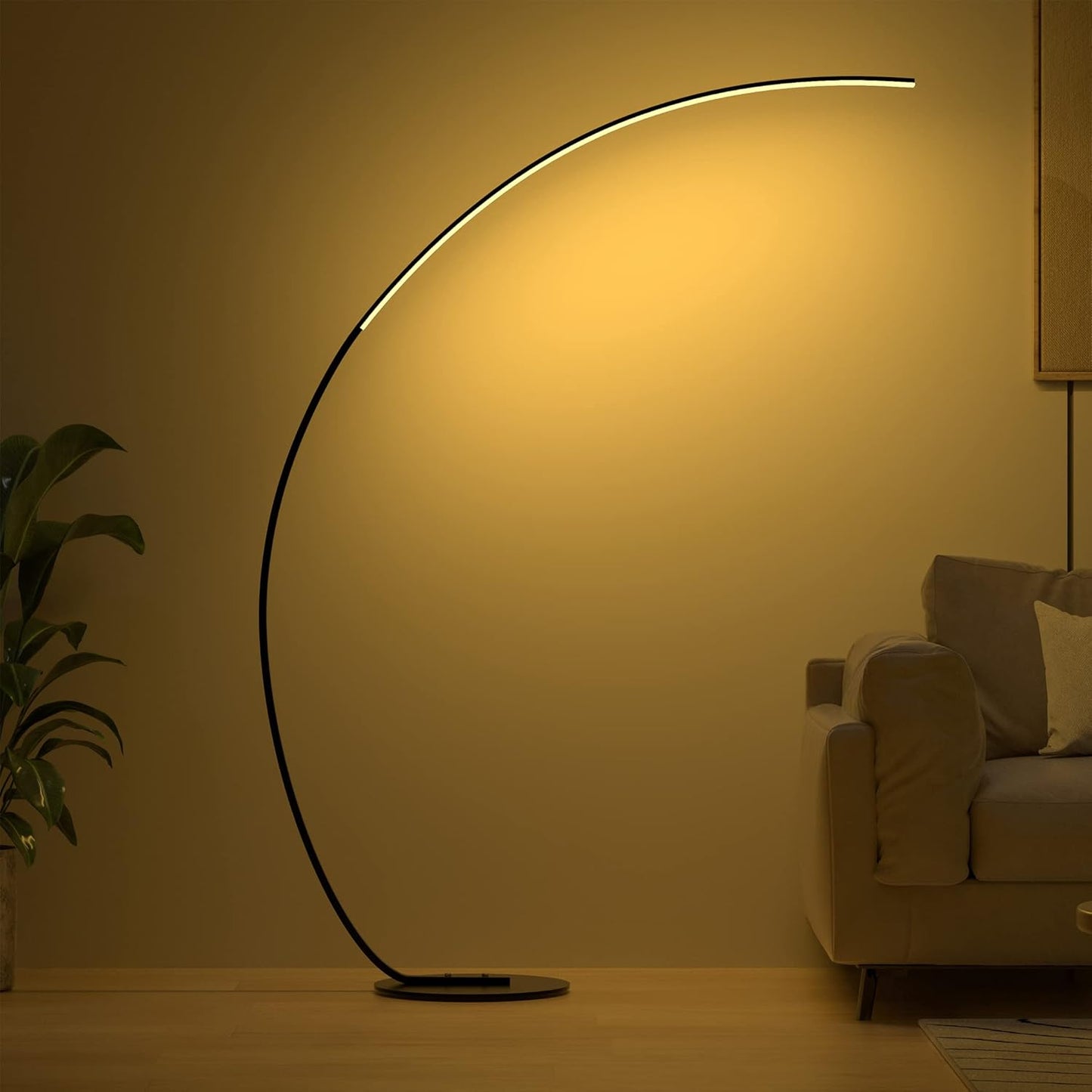 RGBW Modern Arched Standing Floor Lamp | 69.99" | Dimmable