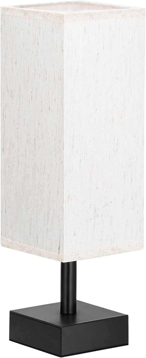 Small Table Lamp for Bedroom - Minimalist Nightstand Light - E26 Base