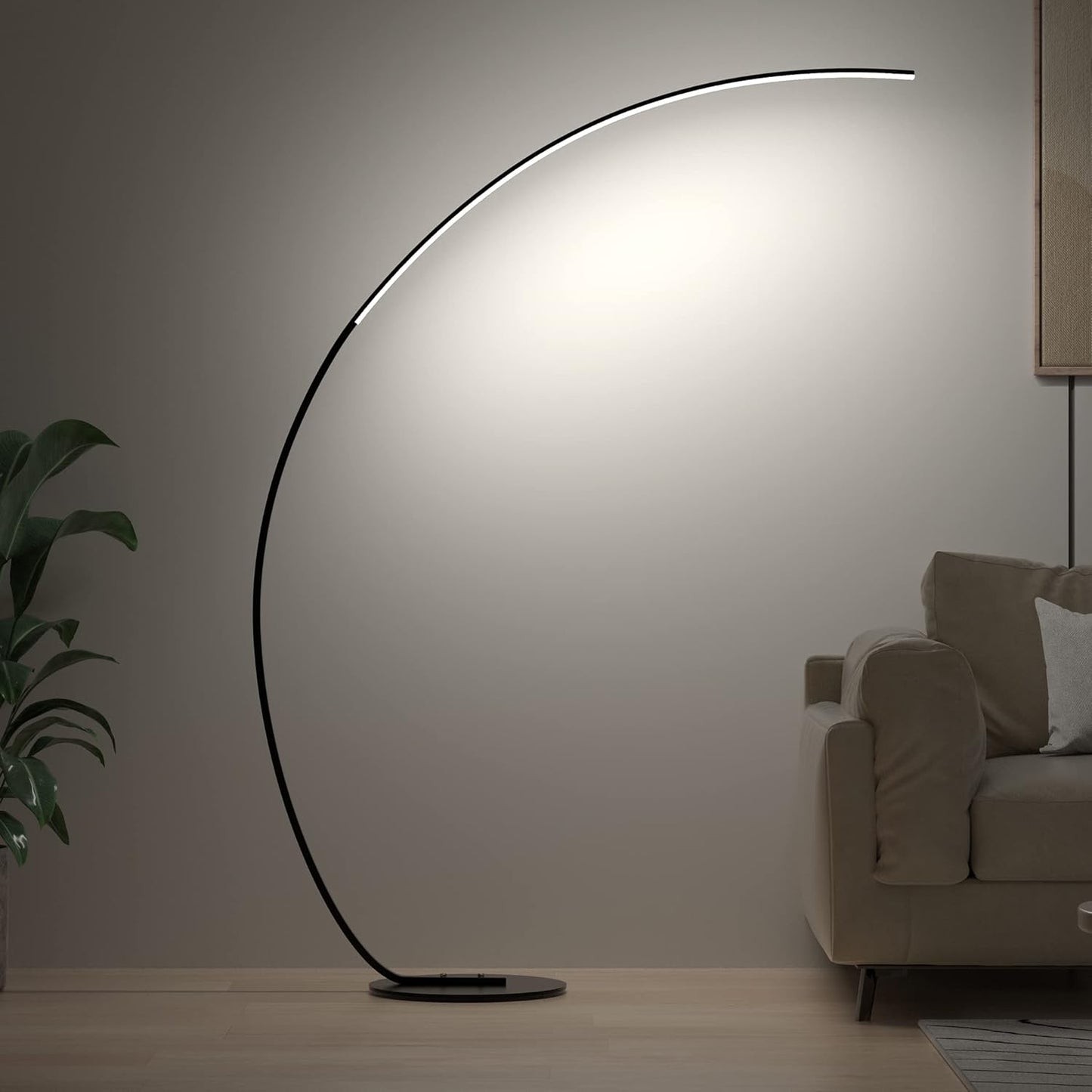 RGBW Modern Arched Standing Floor Lamp | 69.99" | Dimmable