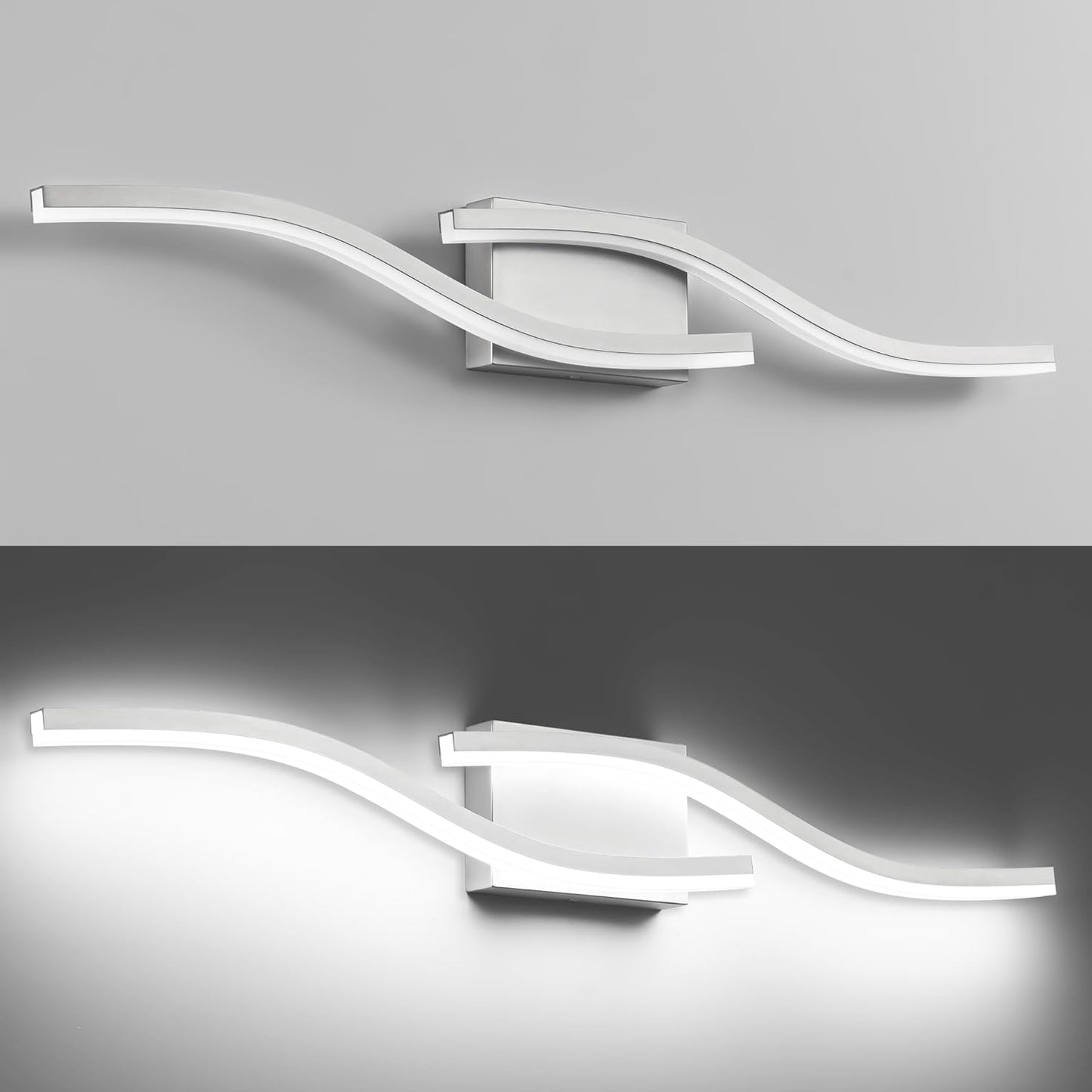 32in Dimmable LED Bathroom Vanity Light - Modern, Brushed Nickel