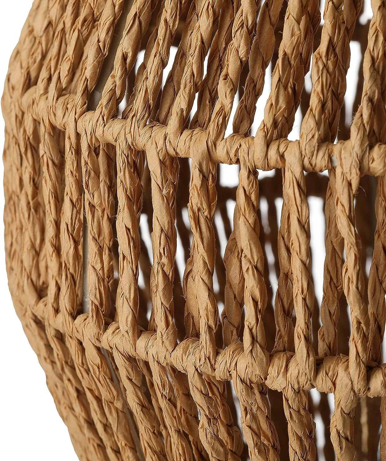 Boho Table Lamps for Bedroom,Small Natural Woven Bedside Lamp Paper String Nightstand Lamp Boho Couch Side Table Lamp Basket Lantern Good for Living Room Kids Room Nursery Room Cafe Bar Decor.