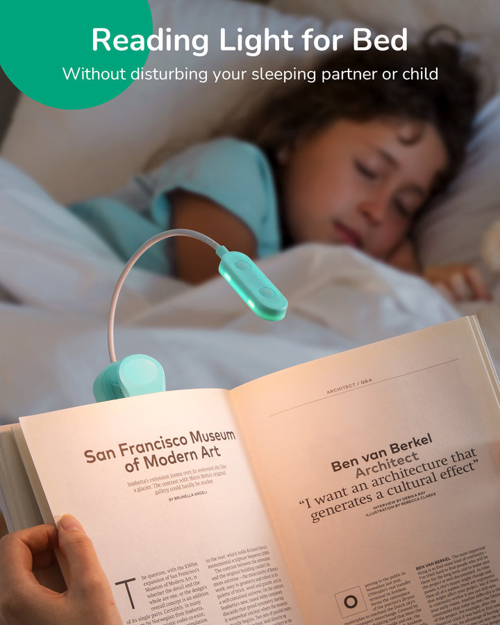 USB Rechargeable Dimmable Book Light, 3 Color Modes, 2 Charging Modes-HBRL11C1