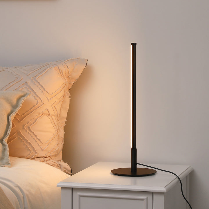 Black 6W Table Lamp with 3 Colour Temperature & Touch Controller, 1 Pack-HLTL02K