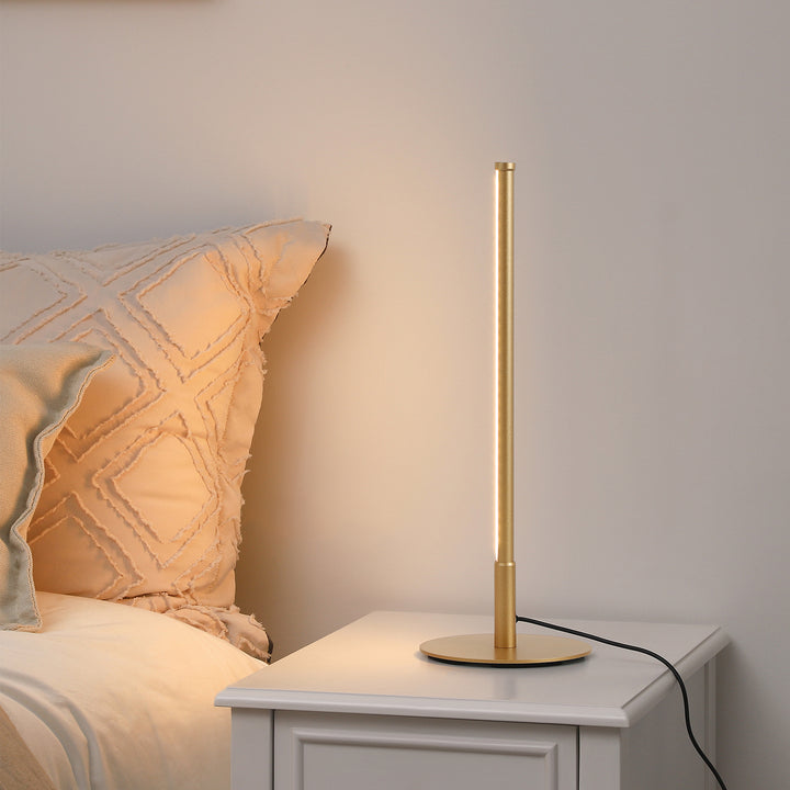 Gold 6W Table Lamp with 3 Colour Temperature & Touch Controller, 1 Pack-HLTL02G
