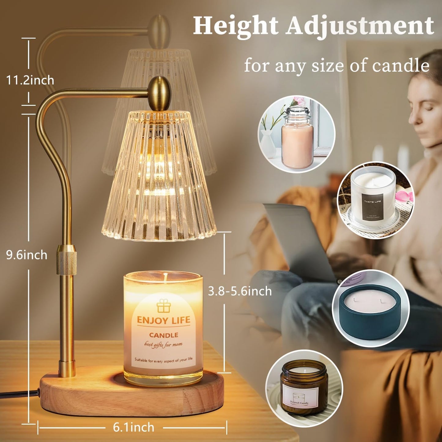 Candle Warmer Lamp Romantic Valentine’s Day Candles for Gifts & Home Decor
