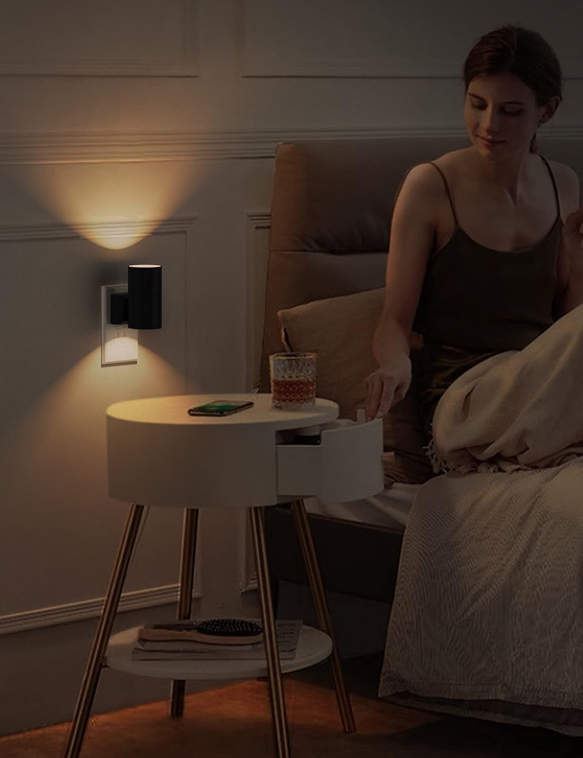 LED Night Light Plug in | Modern | Dusk to Dawn Sensor | Dimmable