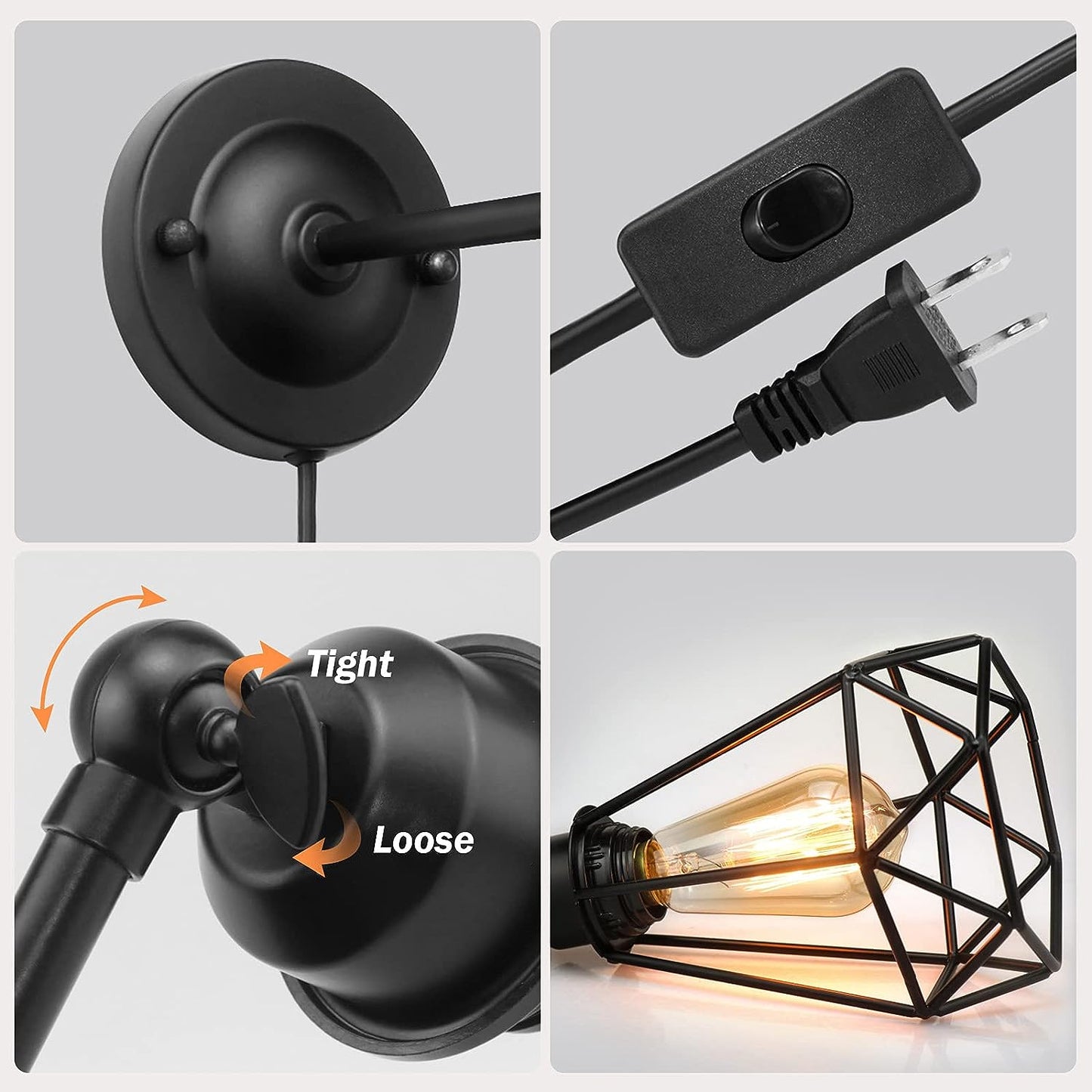 Vintage Plug-in Wall Sconces theluminousdecor