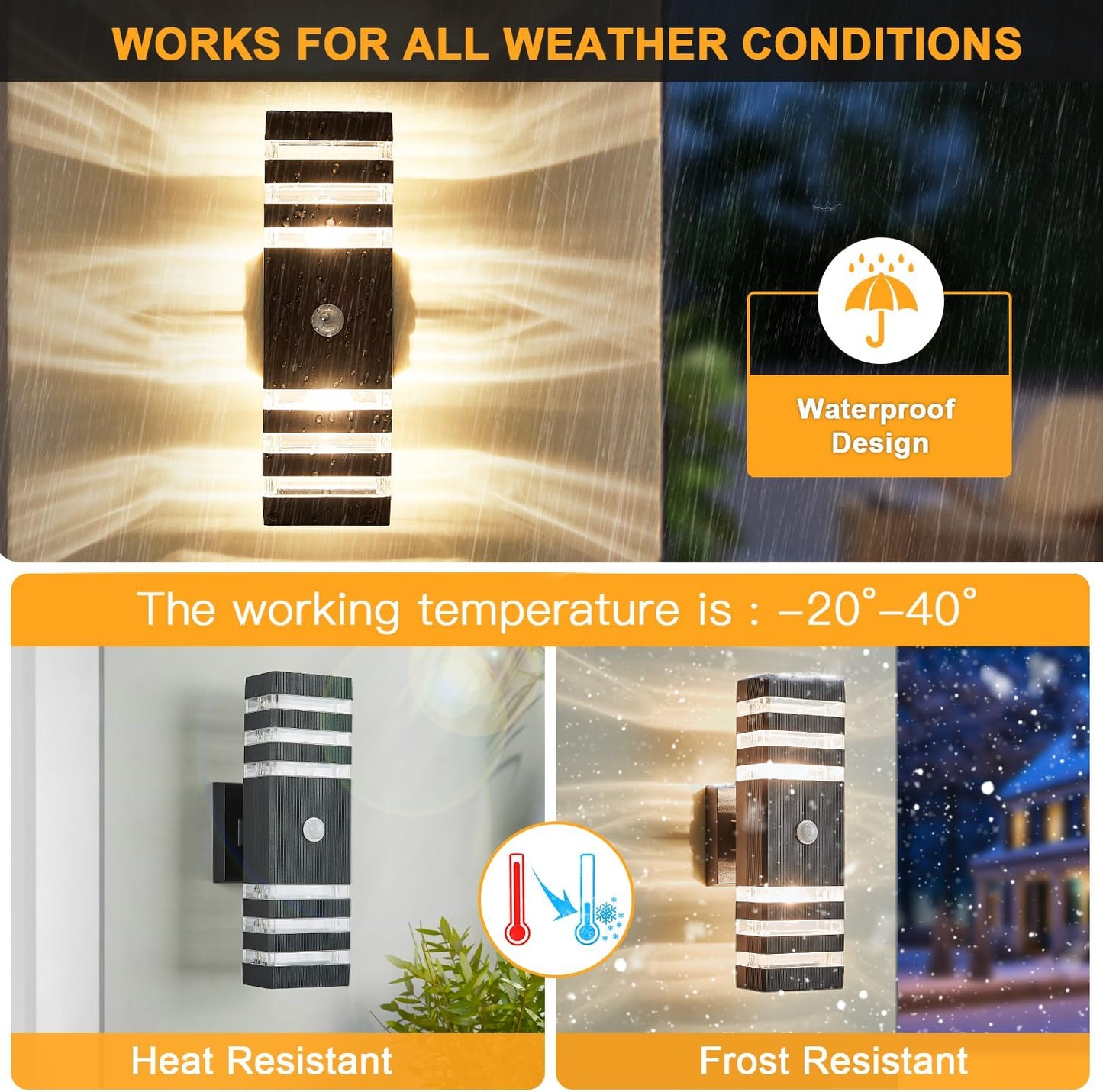 Outdoor Motion Sensor Wall Light Fixture theluminousdecor