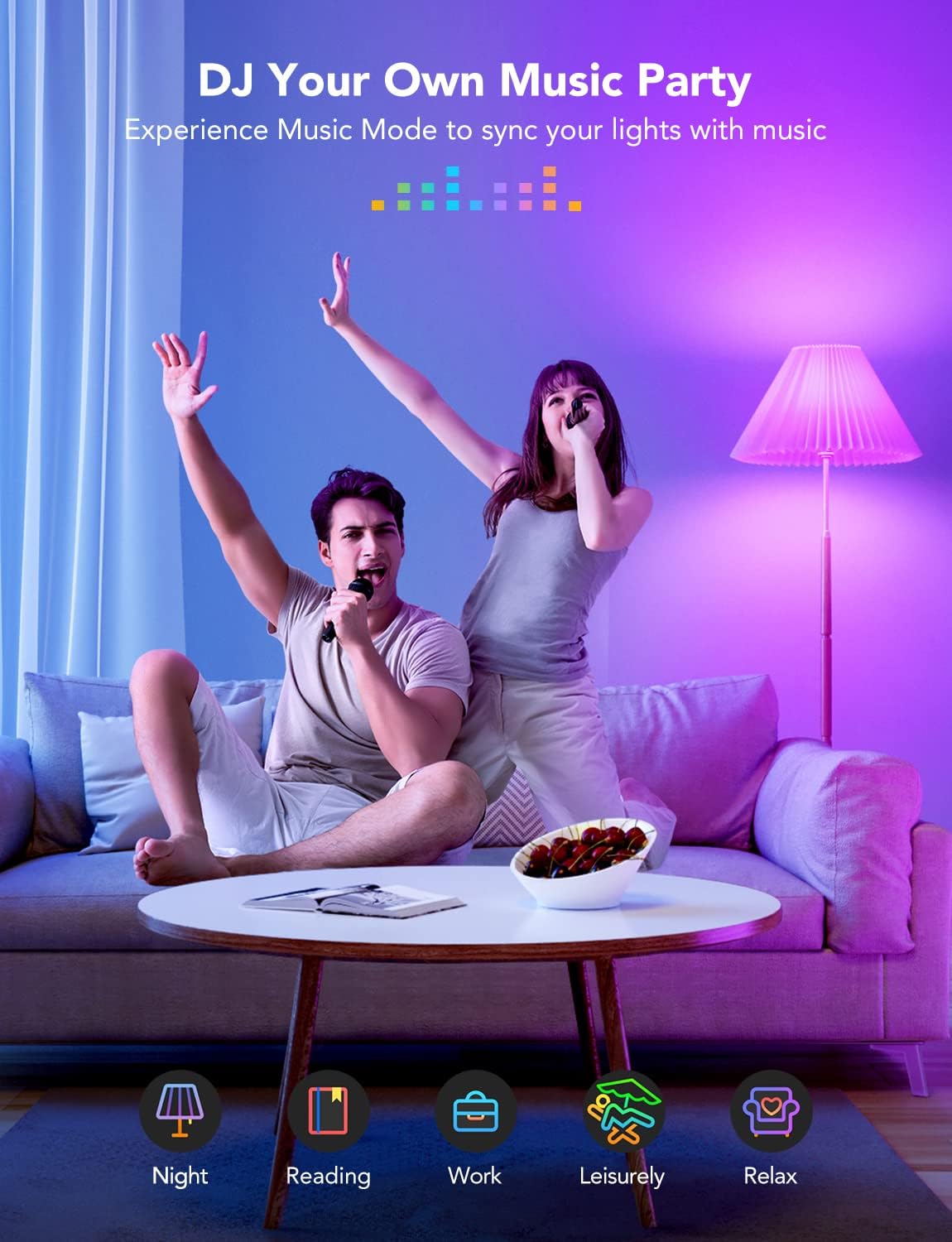 LED Smart Light Bulbs - 1000LM, Color Changing, Wi-Fi & Bluetooth