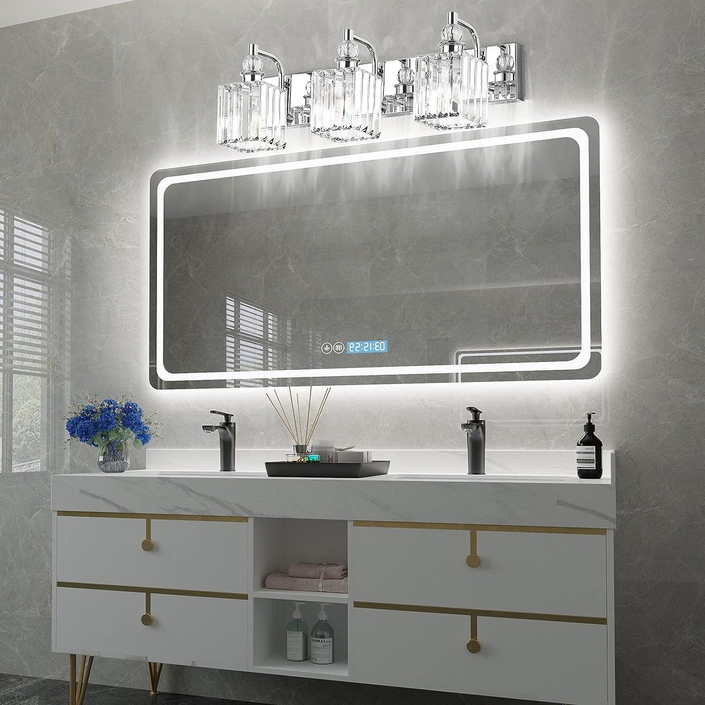 Crystal Bathroom Vanity, Chrome, bathroom vanity lights, wall light