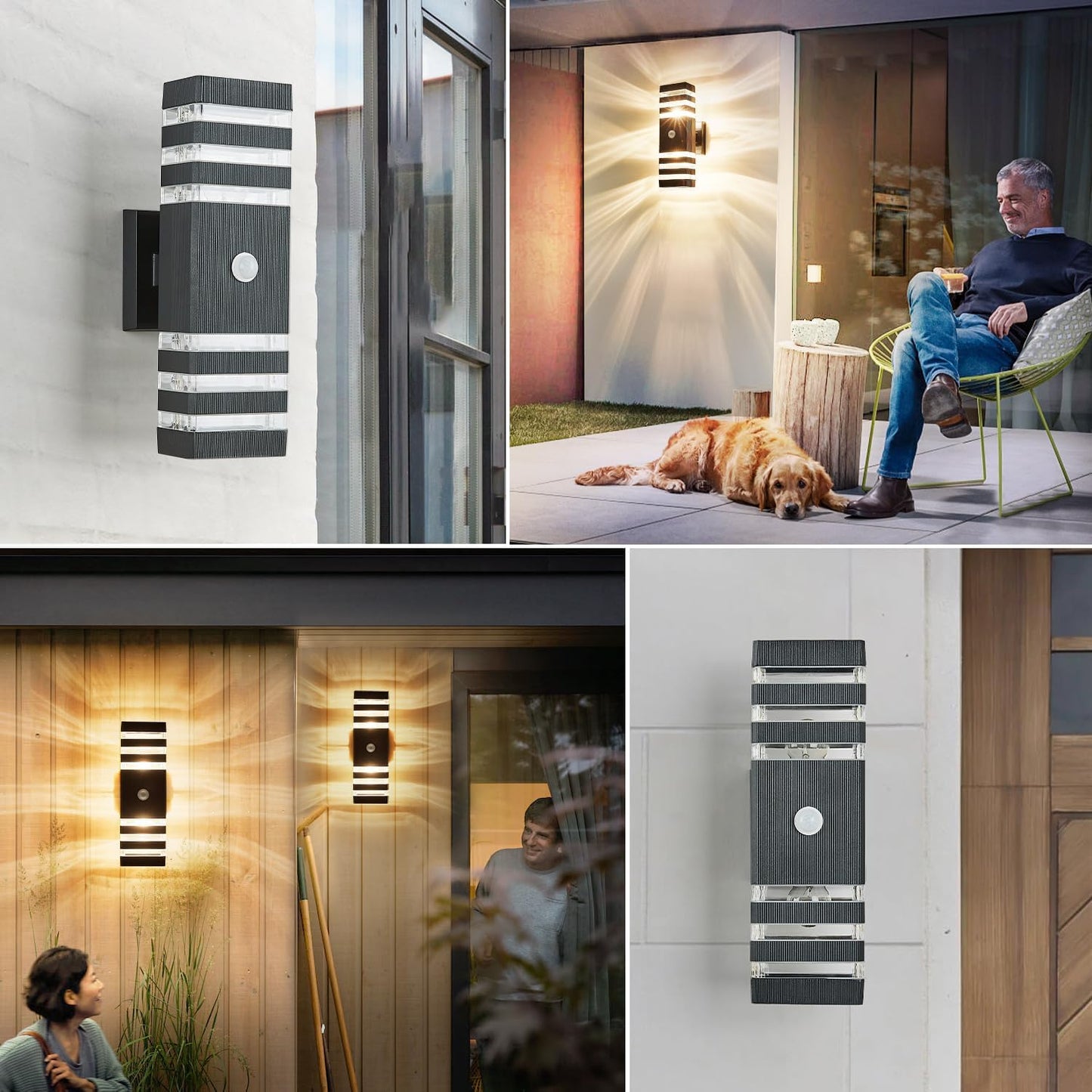 Outdoor Motion Sensor Wall Light Fixture theluminousdecor