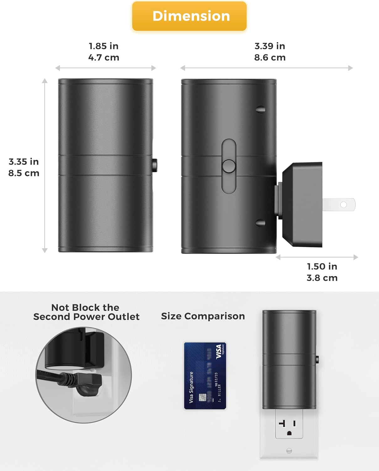 LED Night Light Plug in | Modern | Dusk to Dawn Sensor | Dimmable
