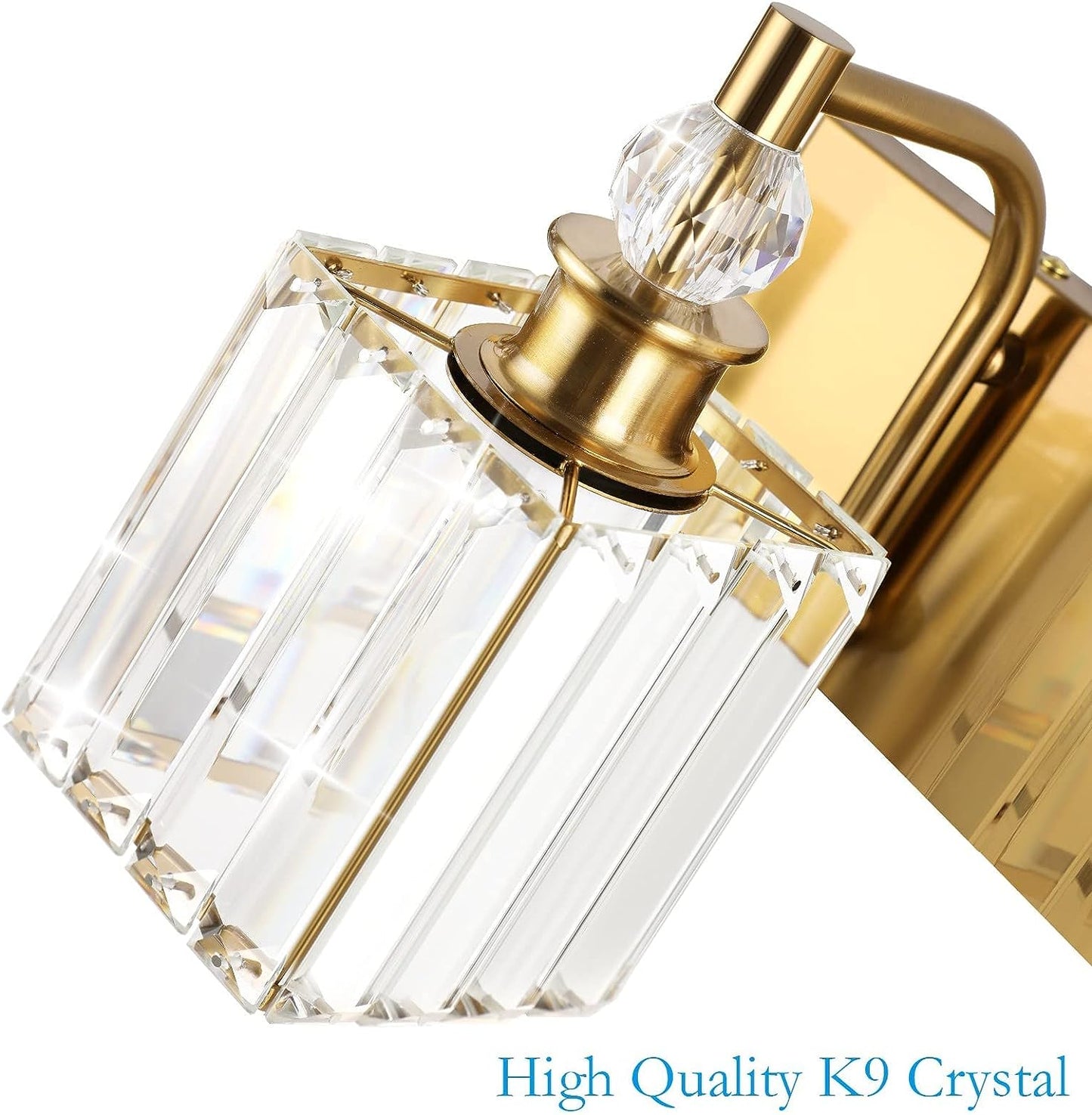 Brighten your bathroom with elegant Crystal Gold Vanity Lights. Illuminate your space with style and sophistication. Shop now for the perfect bathroom lighting solution.