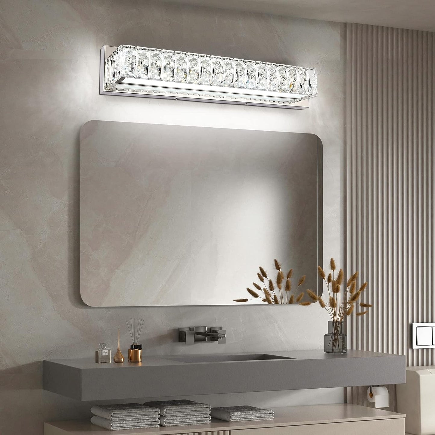 Crystal LED Bathroom Vanity Lights theluminousdecor