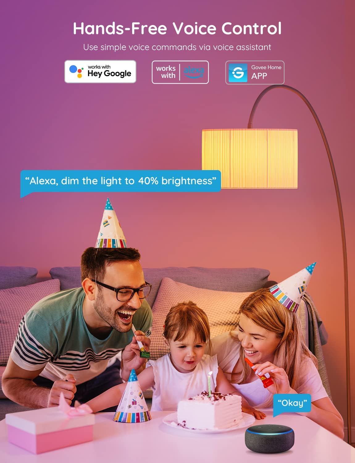 Smart Color Changing LED Light Bulbs - Alexa & Google Compatible