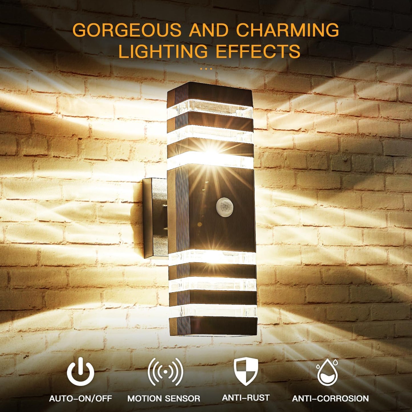 Outdoor Motion Sensor Wall Light Fixture theluminousdecor