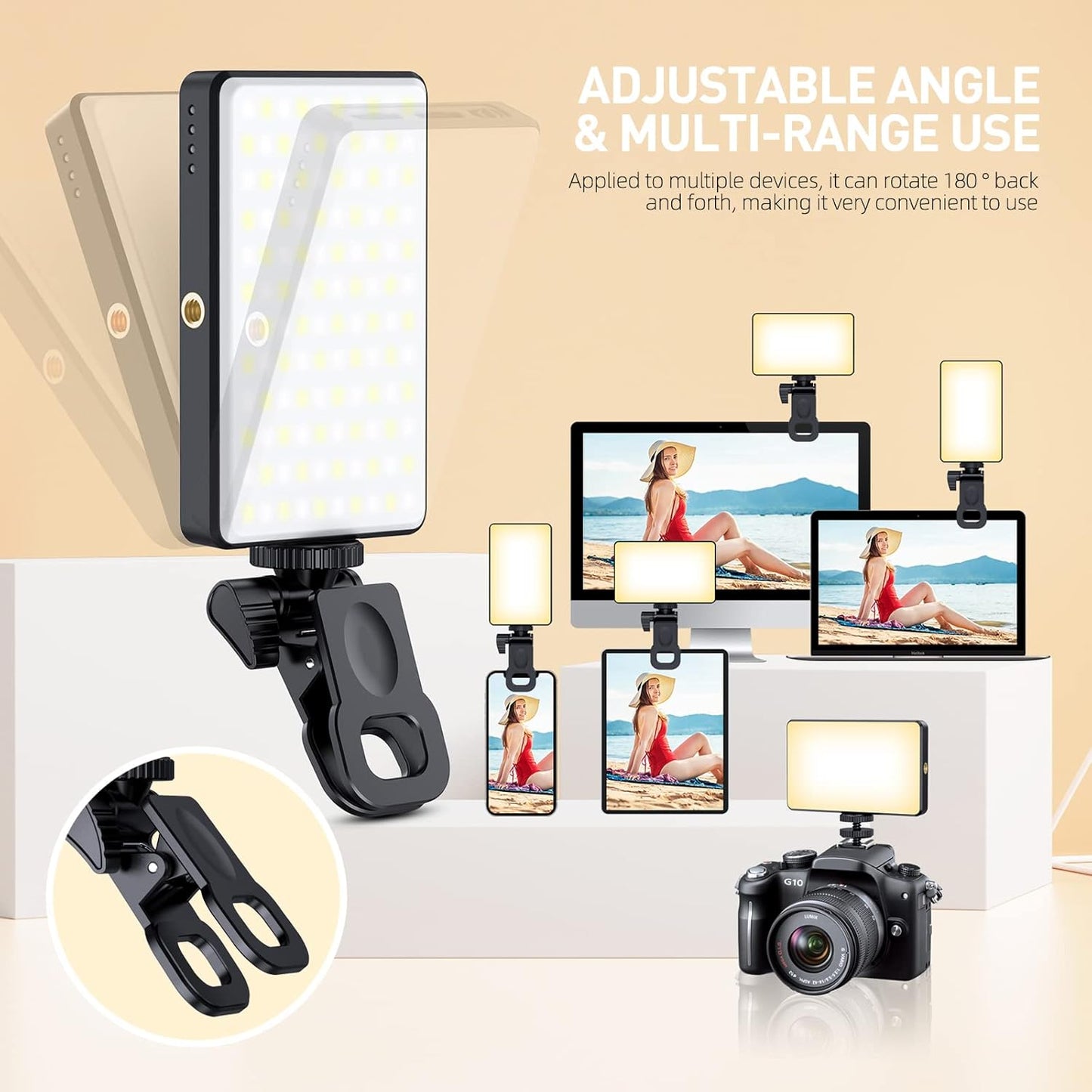 120 LED Selfie Light | 5000mAh Rechargeable | 3 Light Modes