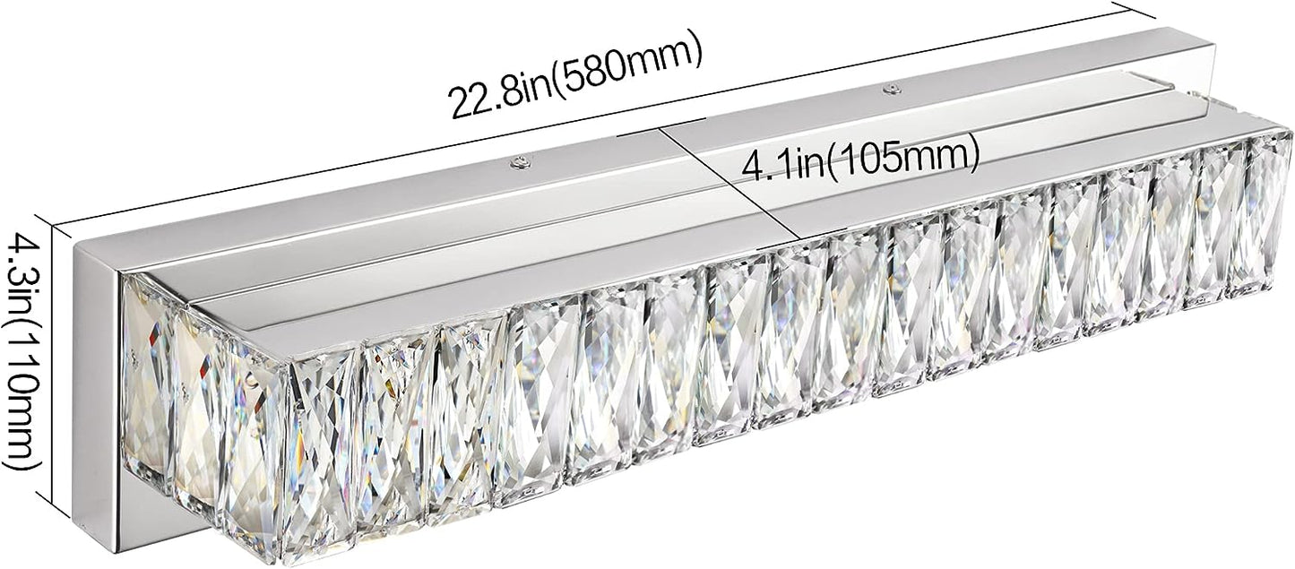 Crystal LED Bathroom Vanity Lights theluminousdecor