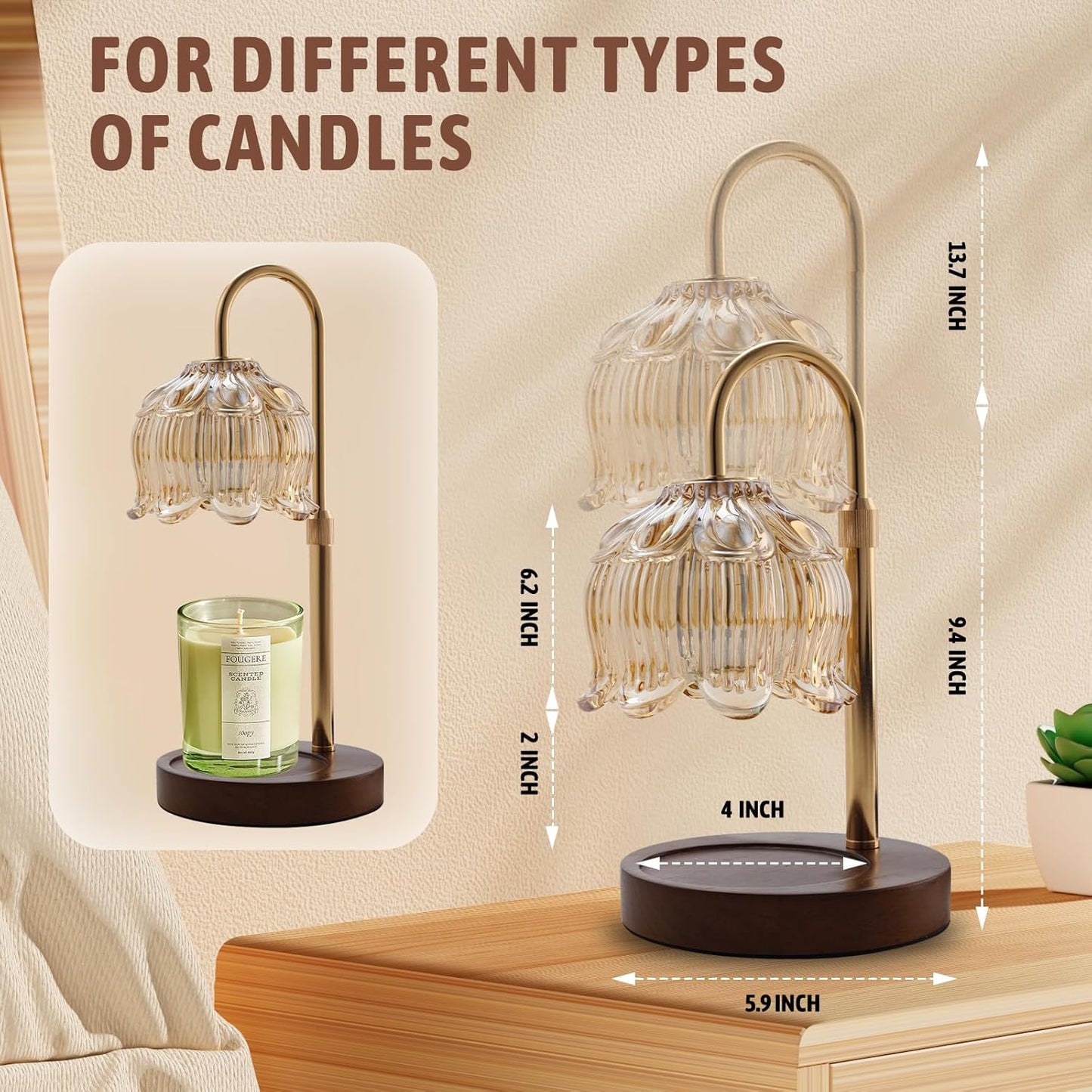 Fragrance Candle Warmer Lamp | Timer & Dimmer | Perfect Gift