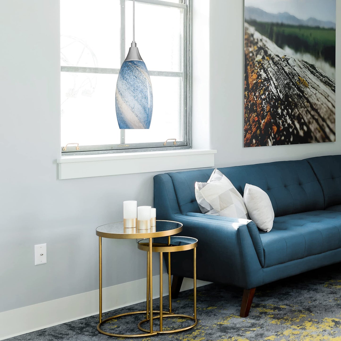 Plug in Pendant Light with 15FT Adjustable Cord