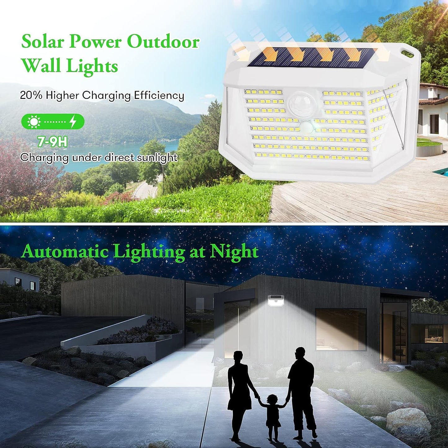 4-Pack LEDs Motion Sensor Solar Outdoor Lights theluminousdecor