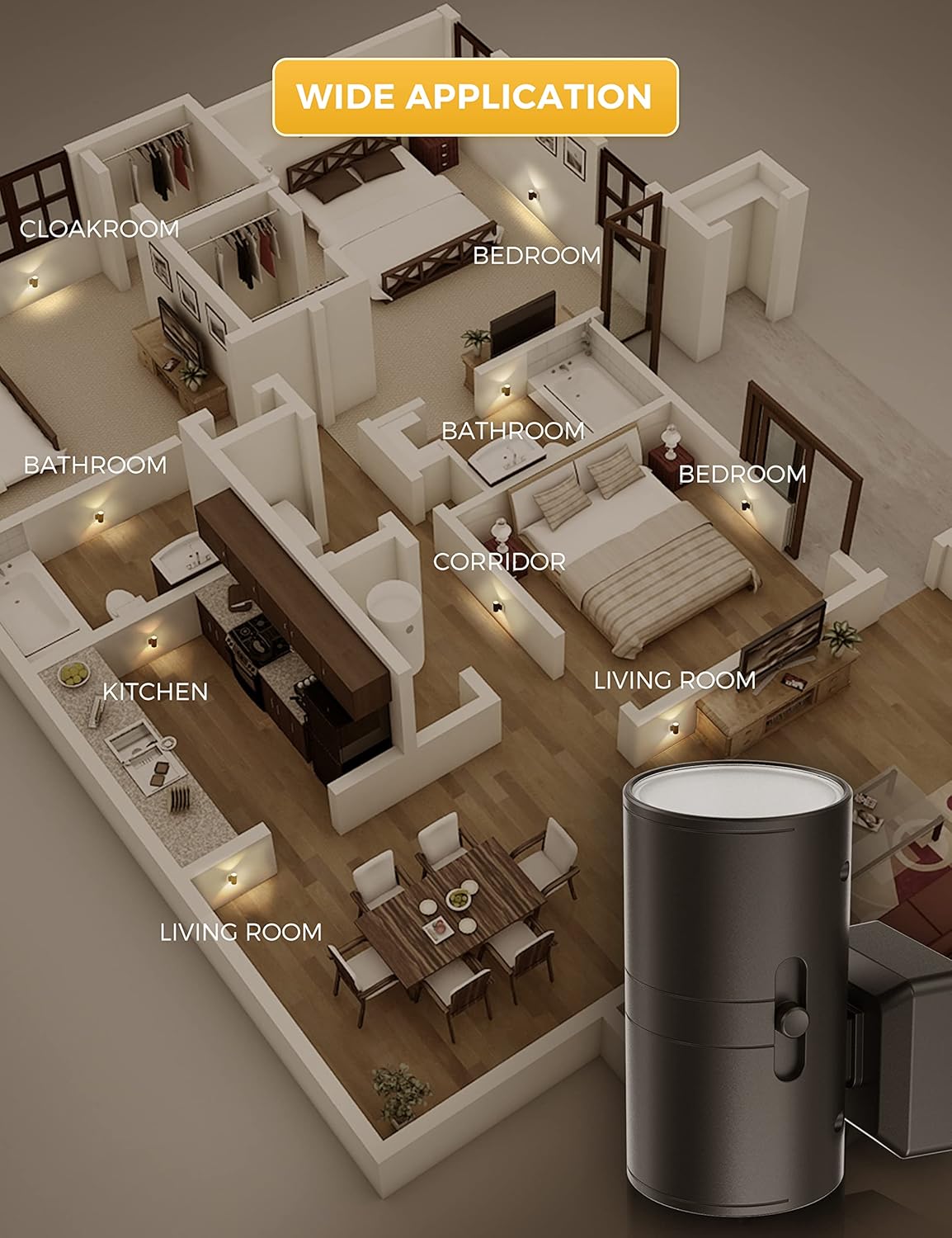 LED Night Light Plug in | Modern | Dusk to Dawn Sensor | Dimmable