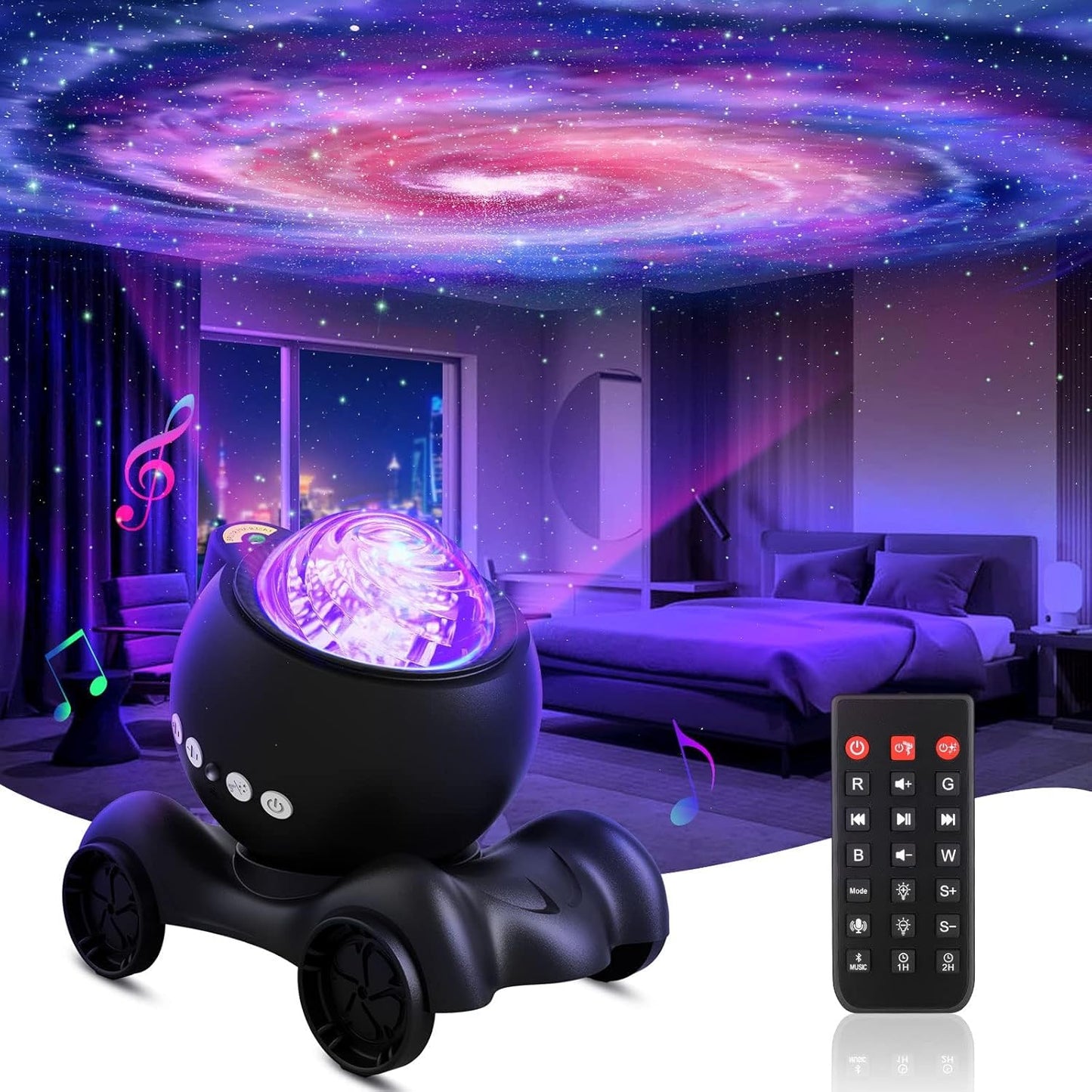 Galaxy Projector with Bluetooth Speaker | White Noise | Night Light