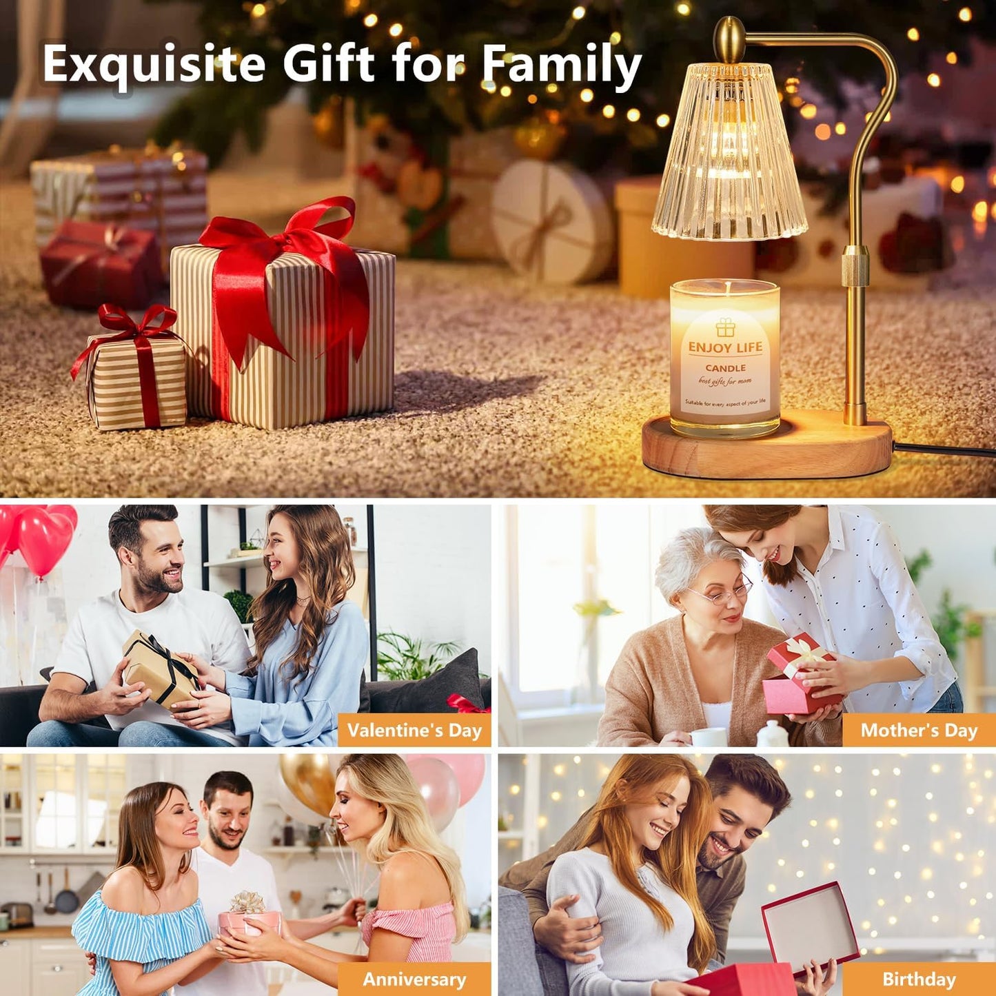 Candle Warmer Lamp Romantic Valentine’s Day Candles for Gifts & Home Decor
