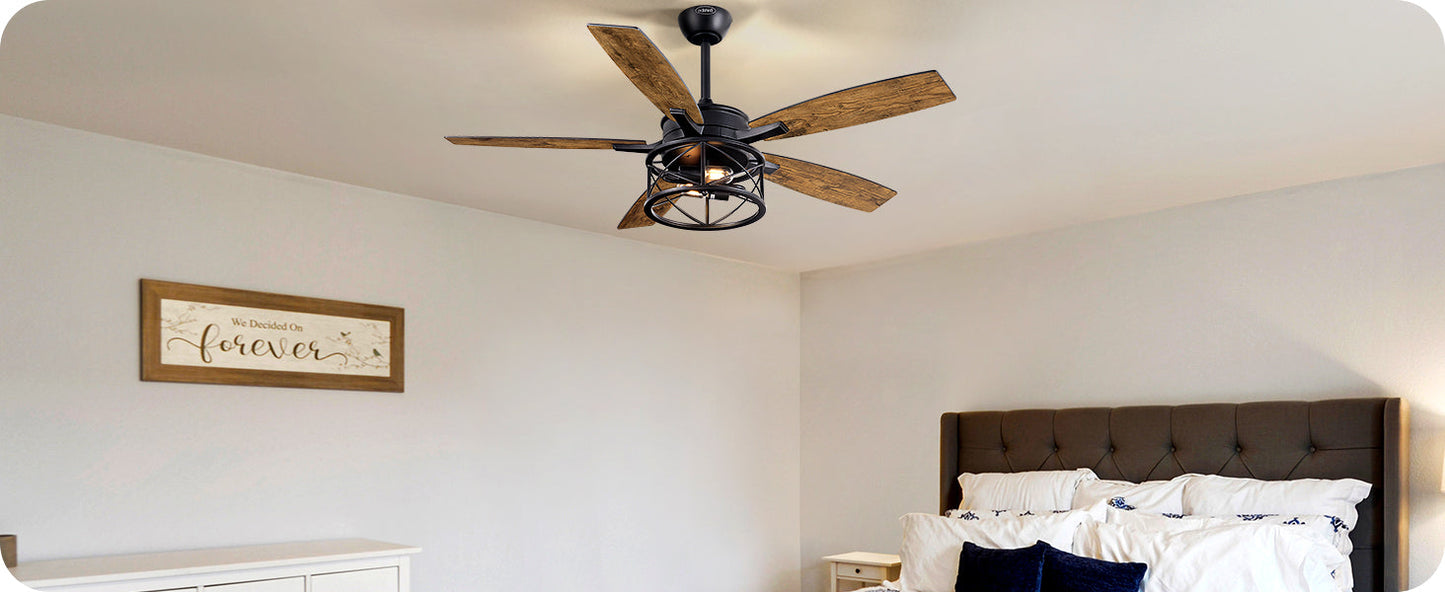 52 Inch Ceiling Fan with Light and Remote-HCFR01A
