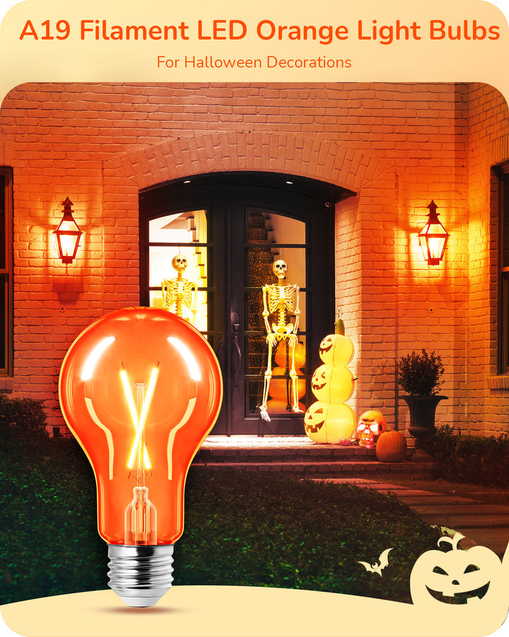 4 Pack Dimmable Orange Light Bulb-HDCF19B