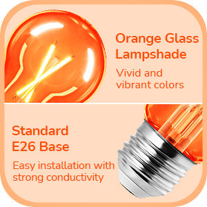 4 Pack Dimmable Orange Light Bulb-HDCF19B