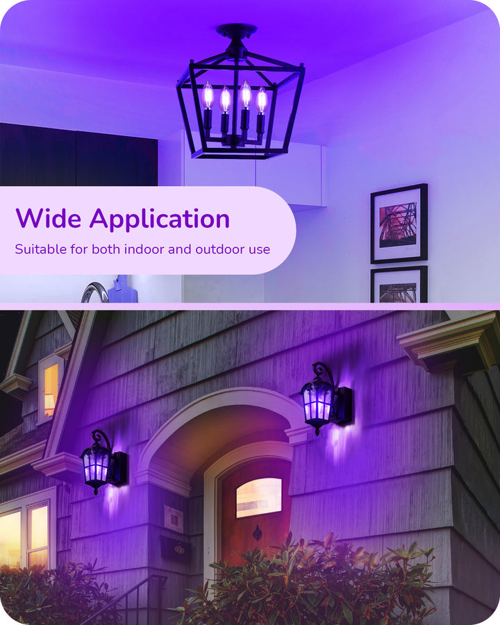 6 Pack Dimmable Purple Light Bulb-HDCF35A
