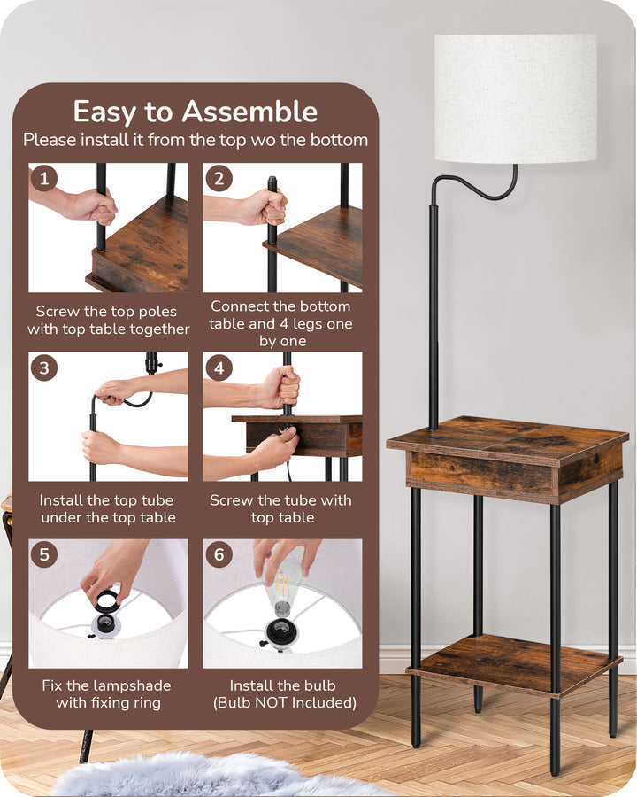 Floor Lamp with Table-HFLEB1A