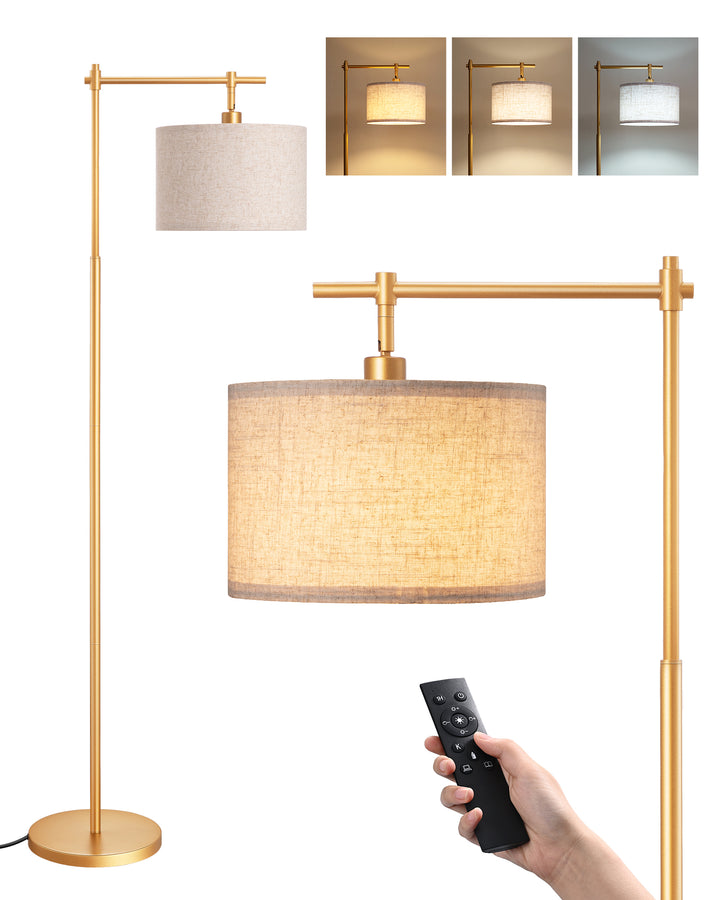 Dimmable Gold Floor Lamp with Remote Control-HFLG54A